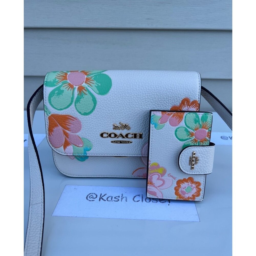 Coach Crossbody Brynn Mini Dreamy Land Floral Print Crossbody & Wallet Bundle